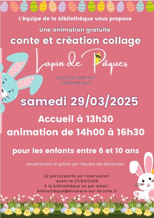 Animation Paques - Conte et création collage