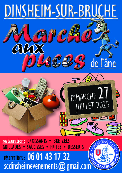 Marché aux puces de l'âne organisé par le SC DINSHEIM-SUR-BRUCHE