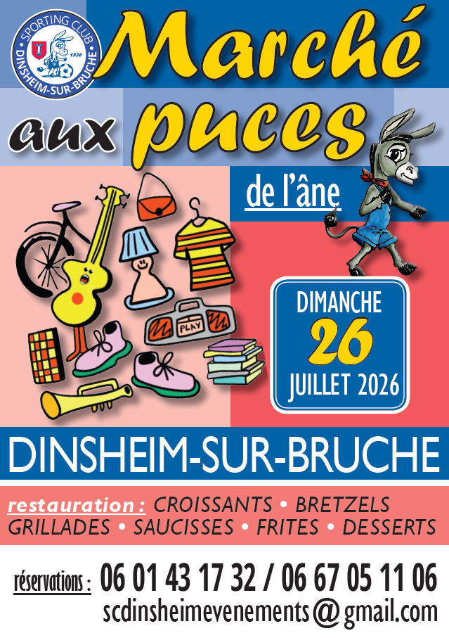 Marché aux puces de l'âne organisé par le SC DINSHEIM