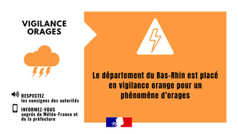 ALERTE MÉTÉO - Vigilance orange aux ORAGES 