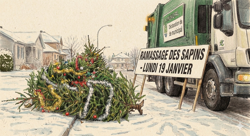 Ramassage des sapins de Noël
