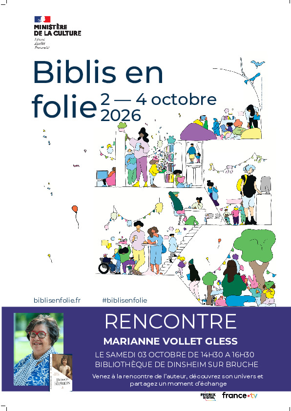 Rencontre avec Marianne VOLLET GLESS - Biblis en folie